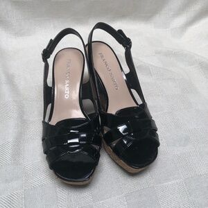 Franco Sarto Casey Black Wedge Shoes